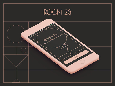 ROOM26 - Luxury nightlife apps dark ios lifestyle line-art minimal night life pink simple themes