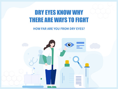 Dry eyes know why There are ways to fight design illustration