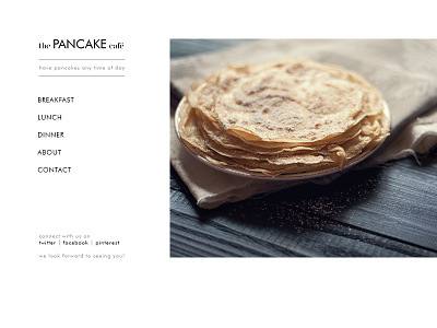 the pancake café branding design logo website