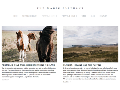 The Magic Elephant blog journal magazine online publishing web website
