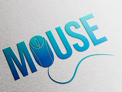 mouse logo mockup design photoshop vector