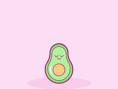 Avocado Kawaii design illustration vector