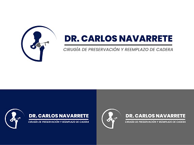 Dr. Carlos Navarrete branding design logo vector