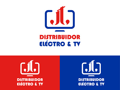 JT Distribuidor Eléctro & TV branding design illustration logo typography