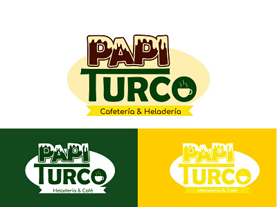 Logo: Papi turco Cafeteria branding cafeteria design graphic design illustration