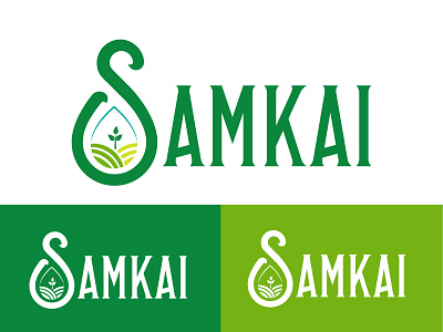 Logo: Samkai branding illustration kawaii logo typography