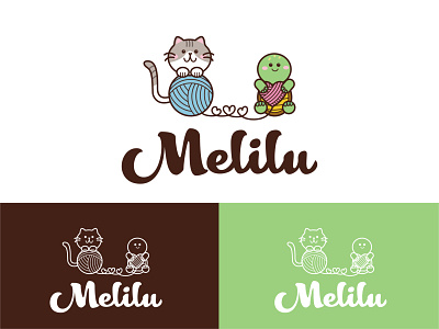 Logo: Melilu branding illustration logo manualidades tejido