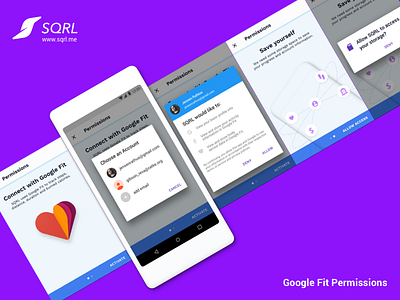 SQRL Google Fit Permissions Flow android google fit health app savings