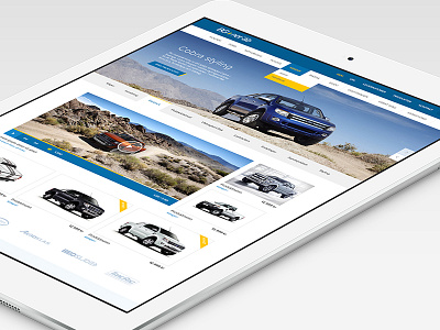 BG Nor auto blue branding car dealer landing page pickup ui user interface ux web