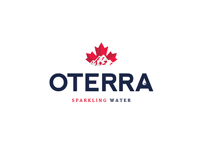 Oterra Sparkling Water branding canada identity logo mountains sparkling water water company