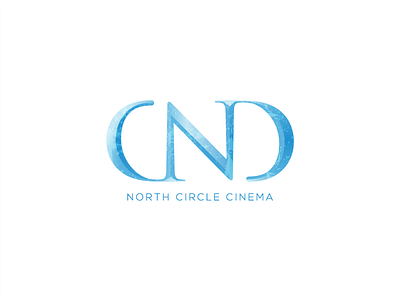 North Circle Cinema blue branding frozen ice logo