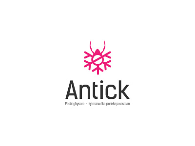 Antick branding dog tick logo magenta pharmaceutical pharmacy tick