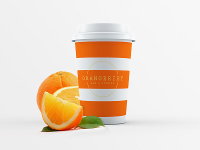 Orangeriet art artdirection branding coffecup corporatebranding cups identity marketing minimal packaging printdesign takeaway