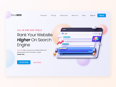 Landing Page for SEO Tools