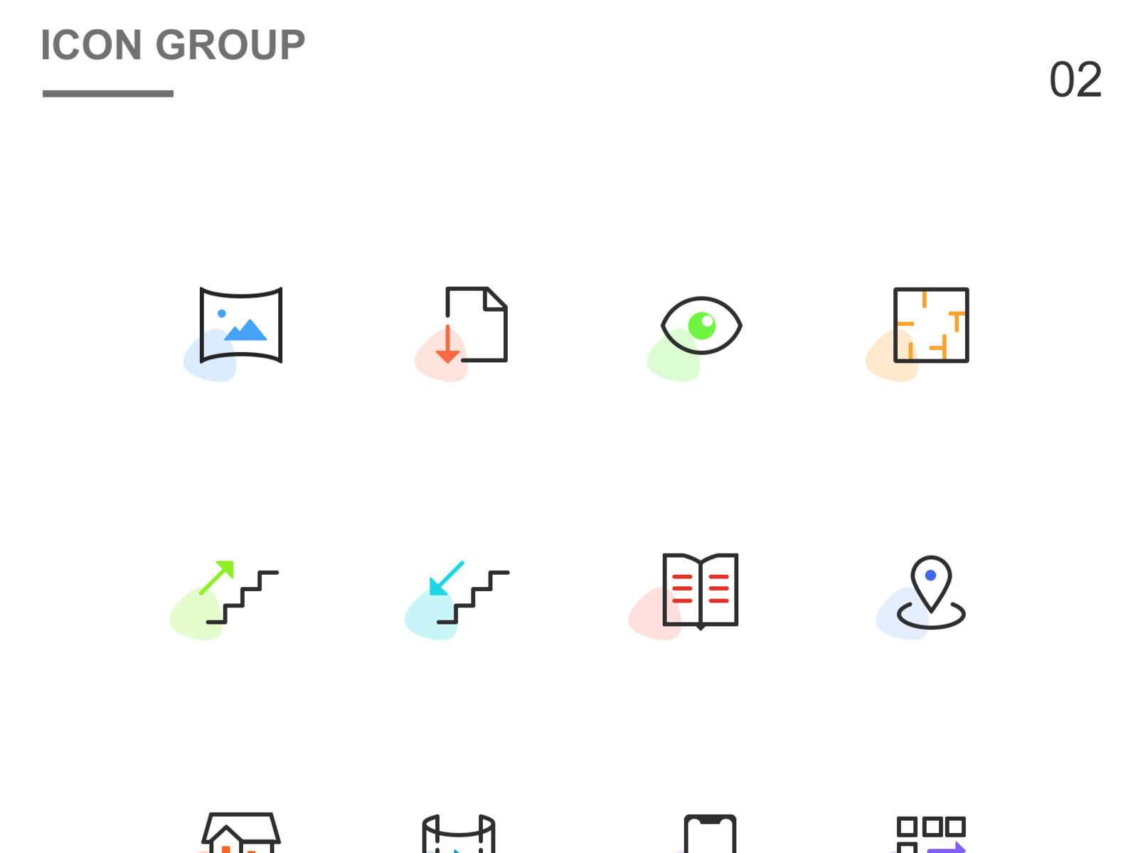 Line Surface Icons by 钱克栋 on Dribbble