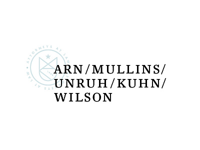 Arn & Mullins brand branding firm identity law logo seal type typography