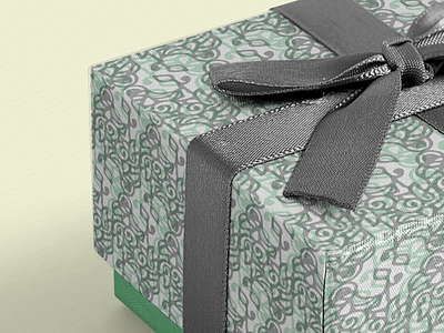 Gift Wrap Box - part 1 box design dribbble gift gift box graphic design gray green illustration pattern stationary wrapping wrapping paper