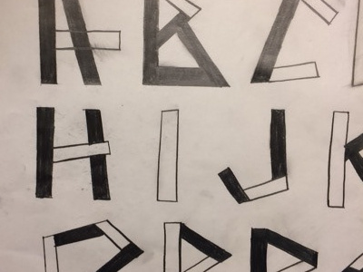 "Tangram Typeface" alphabet design graphic design tangram typeface typography