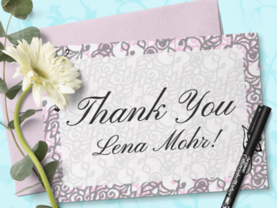 Belated Thank You card design dribbble graphic design pattern print stationery thank you thank you card