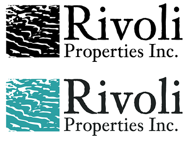 Rivoli blue branding company logo design graphic design logo logo design real estate