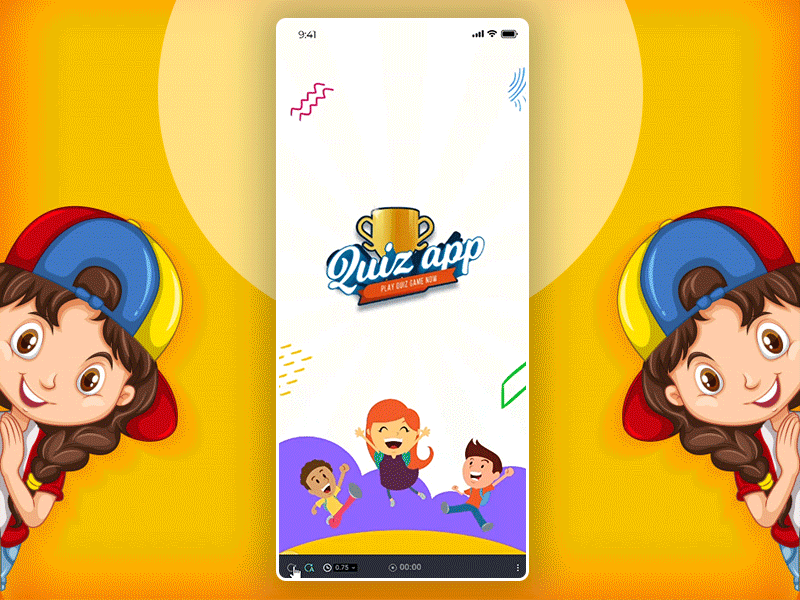 Quiz-app animation animations basic child app concept design designer educations app kids kids app kids art kids illustration