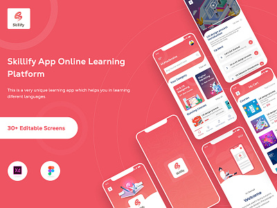 Skilify online learning application academy app app e learning education learning lms management online system teaching theme training