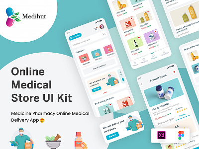 Medihut - Get Your Medicine Delivered agencyapp branding clean clientconcept company concept design designing ecommerce madbrains medicalapp