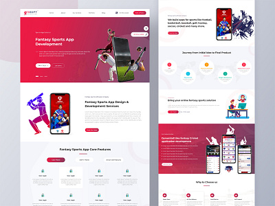 Fantasy app landing page