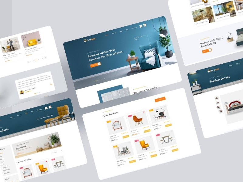 Furniture - Ecommerce Website Design Template by Lovepreet Singh 🥇 on ...
