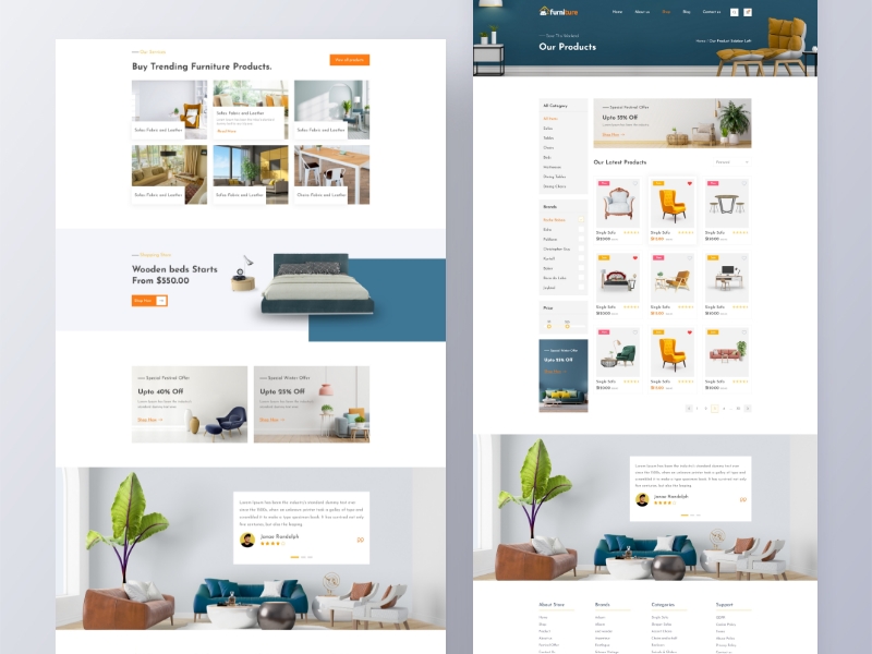 Furniture - Ecommerce Theme by Lovepreet Singh 🥇 on Dribbble