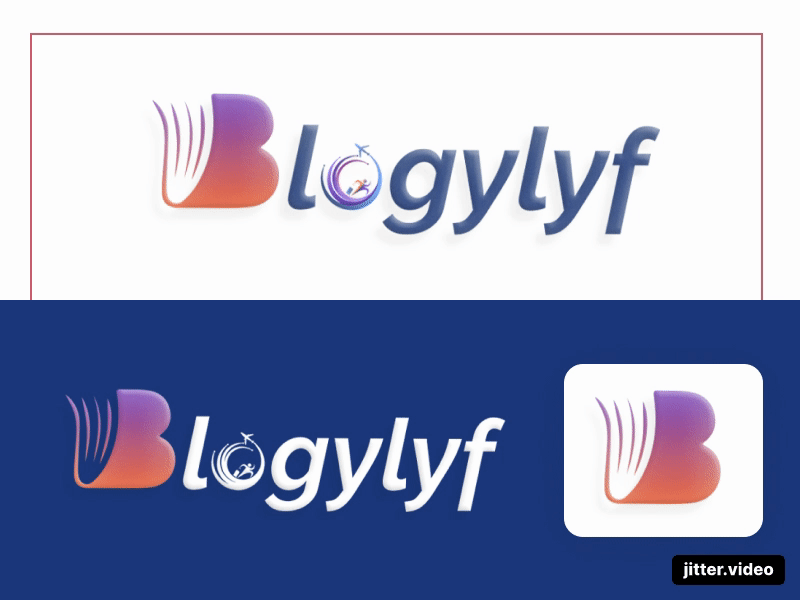 Blogylyf Logo blog logo blogylyf branding company concept design illustration logo travel logo ui ux vector