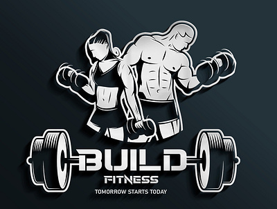Build Fitness Logo branding company concept design fitness logo gym gym logo illustration logo logo design