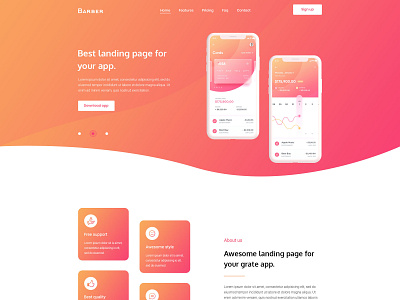 App Landing Page agency app designing landing page madbrains mobile app ui