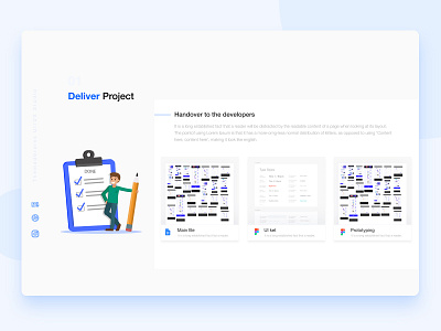 Deliver Project_process design designlanding page explore future graphics icons illustration intelligence interface menu profile