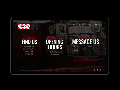 T.G.I Fridays™ — Website Redesign / UI&UX Design