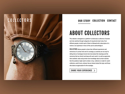 Collectors Website branding collection design fashion photography ui ux watches web design webdesign webflow website website design