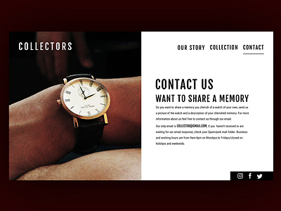 Collectors Website branding collection design photography typography ui ux watches web design webdesign webflow website website design