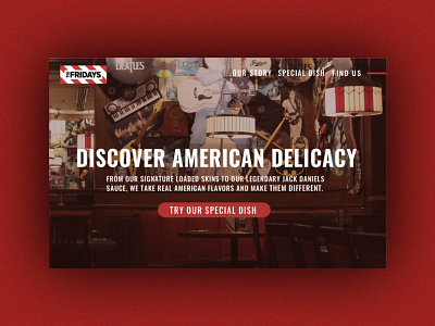 TGI FRIDAYS branding coding design photography typography ui ux web design webflow website