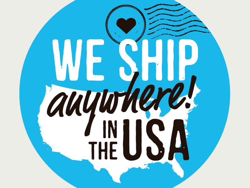 We Ship Anywhere blue branding bread california gif graphics signage simple typography usa
