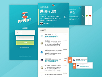 Peppster app concept design ui ux