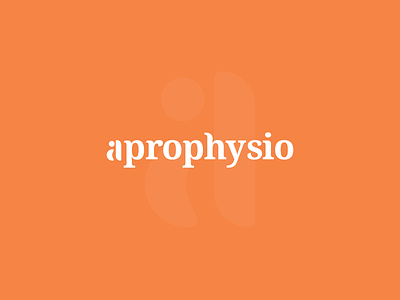 Aprophysio branding design logo movement orange theraphy