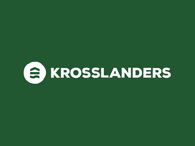 Krosslanders branding design fields logo mountains water