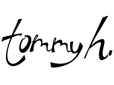 Tommy H Logotype Vector black and white logotype name vector