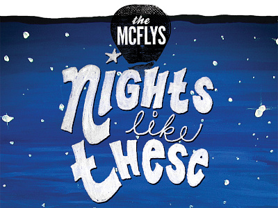 Nights Like These Album Title Lockup album art blue hand lettering illustration music night pop punk typography