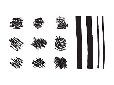 Texture Brushes Complete black and white brushes custom illustrator pencil texture