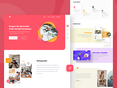 Insight - Awesome Website Template branding design feature gradient homepage layout solid testimonial typography ui uidesign uiux ux webdesign website