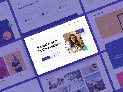 Oracle - Modern Style Website Template branding color creative agency minimalist modern pattern shape style template ui8 ui8net uidesign website website concept website design