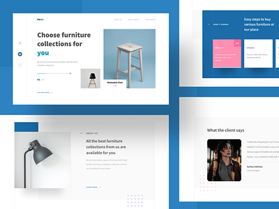 Furnit - Furniture Sales Website buy card clean color design flat furniture grid home homepage house layout minimalist property simple uidesign ux website