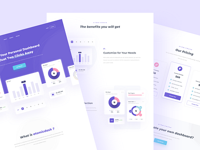 Website Exploration - Atomicdash branding chart clean dashboard desktop hero section homepage landingpage minimalist pricing statistics typography ui ui component uidesign