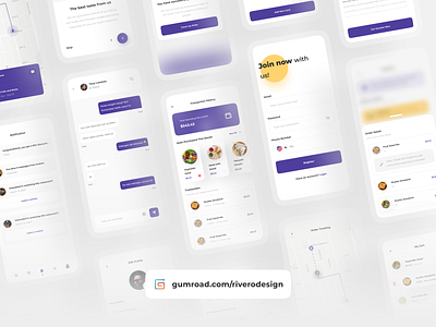 Fudys - Food Delivery App UI Kits app clean design clean ui component concept food app food delivery gumroad minimalist mobile app design product product design sell typography ui uidesign uikit